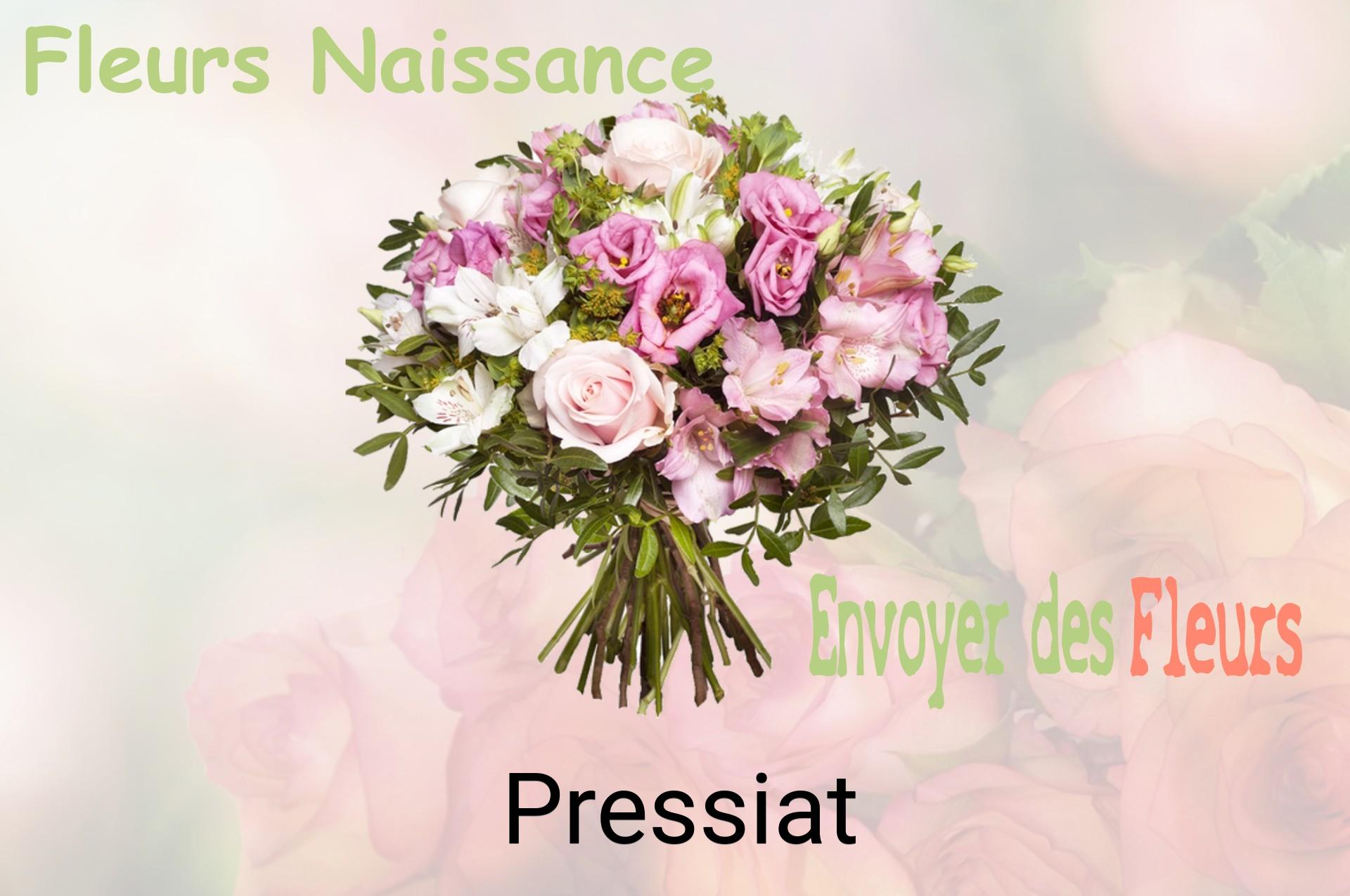 Bouquet de fleurs de naissance livré à Pressiat